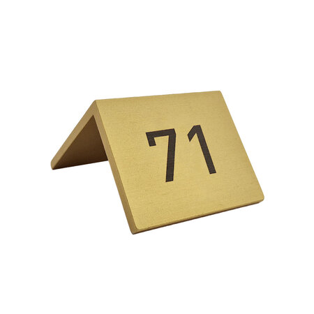 CombiCraft Aluminium tafelnummer Fortis 50x40mm goud - per stuk