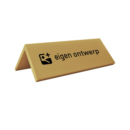 CombiCraft Aluminium tafelbordje Fortis 100x40mm goud met eigen ontwerp - per stuk