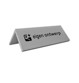 CombiCraft Aluminium tafelbordje Fortis 100x40mm zilver met eigen ontwerp - per stuk