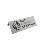 CombiCraft Aluminium tafelbordje Fortis 100x40mm zilver met eigen ontwerp - per stuk