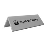 CombiCraft Aluminium tafelbordje Fortis 120x50mm zilver met eigen logo - per stuk