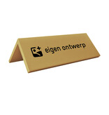 CombiCraft Aluminium tafelbordje Fortis 120x50mm goud  met eigen logo - per stuk