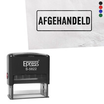 Stempel 58x22mm Afgehandeld