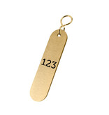 CombiCraft Messing sleutellabel 28x72mm met nummer - per stuk