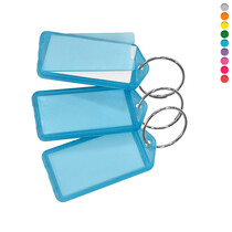 Openklapbare sleutellabels 60x27mm met ring - 100 stuks
