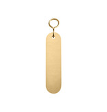 CombiCraft Blanco messing hotel sleutelhanger Felix 28x72mm - per stuk