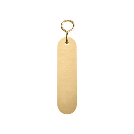 CombiCraft Blanco messing hotel sleutelhanger Felix 28x72mm - per stuk