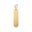 CombiCraft Blanco messing hotel sleutelhanger Felix 28x72mm - per stuk