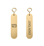 CombiCraft Messing hotel sleutelhanger Felix 28x72mm met gravering - per stuk