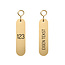 CombiCraft Messing hotel sleutelhanger Felix 28x72mm met gravering - per stuk