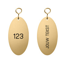 Hotel sleutelhanger Sablon 45x85mm met gravering