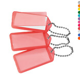 CombiCraft Grote openklapbare sleutellabels 60x27mm met kogelketting - per 100 stuks