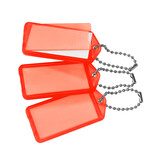 CombiCraft Grote openklapbare sleutellabels 60x27mm met kogelketting - per 100 stuks