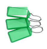 CombiCraft Grote openklapbare sleutellabels 60x27mm met kogelketting - per 100 stuks