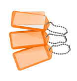 CombiCraft Grote openklapbare sleutellabels 60x27mm met kogelketting - per 100 stuks