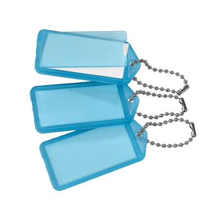 CombiCraft Grote openklapbare sleutellabels 60x27mm met kogelketting - per 100 stuks