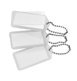 CombiCraft Grote openklapbare sleutellabels 60x27mm met kogelketting - per 100 stuks