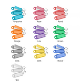 CombiCraft Kleurenmix openklapbare sleutellabels 60x22mm met sleutelring - per 100 stuks