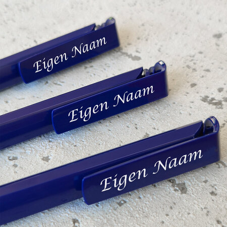 CombiCraft Blauwe pennen bedrukt met eigen naam - per stuk