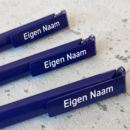 CombiCraft Blauwe bedrukte pen met naam - per stuk
