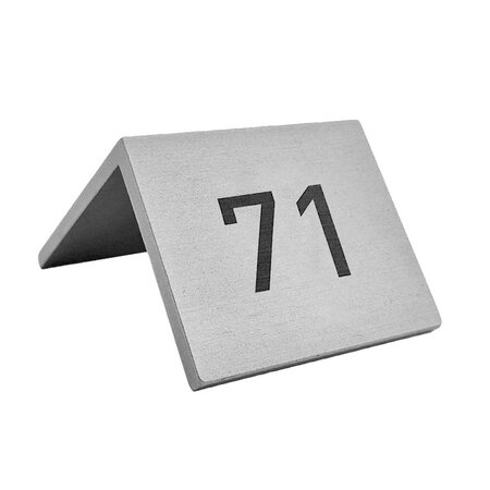 CombiCraft Aluminium tafelnummer Fortis 60x50mm zilver - per stuk