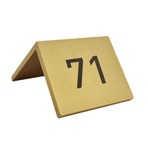Aluminium tafelnummer Fortis 60x50mm goud
