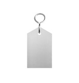 CombiCraft Blanco aluminium hotel sleutelhanger Bercy 30x50mm - per stuk
