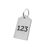 CombiCraft Aluminium sleutellabel 30x50mm met nummer - per stuk