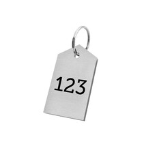 Aluminium sleutellabel 30x50mm met nummer