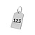 CombiCraft Aluminium sleutellabel 30x50mm met nummer