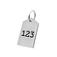 CombiCraft Aluminium sleutellabel 30x50mm met nummer - per stuk