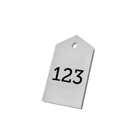 CombiCraft Aluminium nummerplaatje 30x50mm met eigen nummer - per stuk
