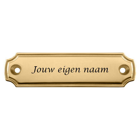 CombiCraft Messing naamplaatje 100x27mm met naam - per stuk