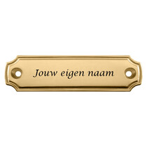 Messing naambordje 100x27mm met naam