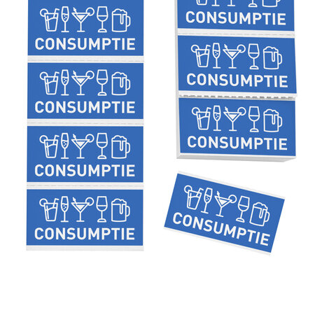 CombiCraft Consumptiebonnen met drankiconen op strip - per 1000 bonnen