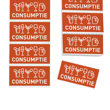 CombiCraft Consumptiebonnen met drankiconen op strip - per 1000 bonnen