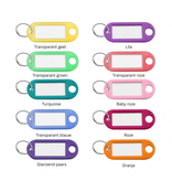 CombiCraft Kunststof sleutellabels 55x22mm met inschuifpapier kleurenmix - per 100 stuks