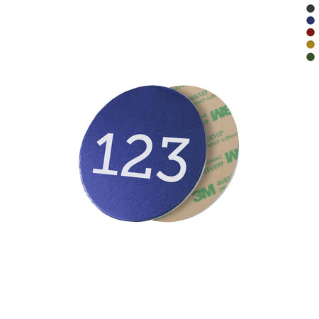 CombiCraft Gekleurd aluminium nummerplaatje 30 mm met tape - 1 stuk