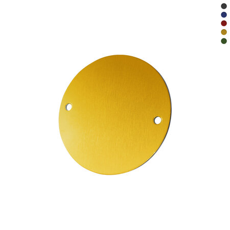 CombiCraft Blanco aluminium nummerplaatje Ø50mm met gaten - per stuk