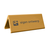 CombiCraft Aluminium tafelbordje Elegant 120x55mm goud met eigen ontwerp - per stuk