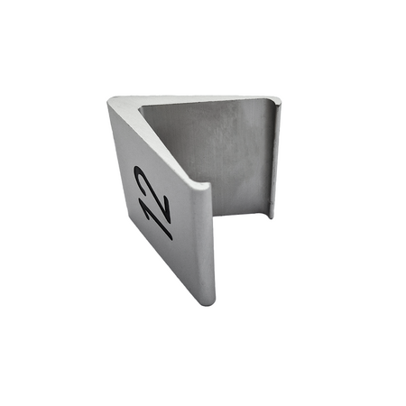 CombiCraft Aluminium tafelnummer Elegant 60x55mm zilver - per stuk