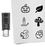 CombiCraft Stempelset herfst Ø10mm - 6 stuks
