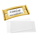 CombiCraft Blanco Polar naambadge kunststof met magneet goudkleurig - per 1 stuk