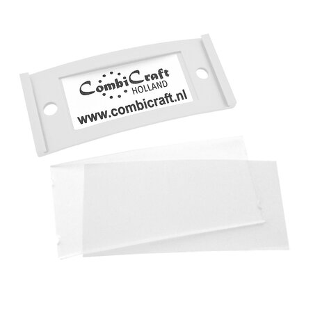 Blanco Polar naambadge kunststof met magneet wit - per 1 stuk