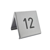 Aluminium tafelnummer Elegant 60x55mm zilver