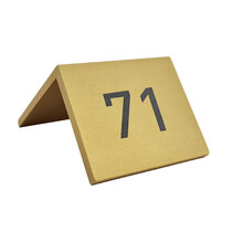 Aluminium tafelnummer Fortis 60x50mm goud