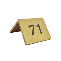 Aluminium tafelnummer Fortis 50x40mm goud
