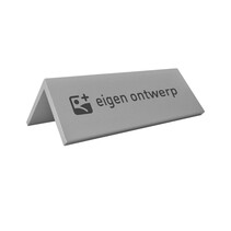 Aluminium tafelbordje Fortis 100x40mm zilver