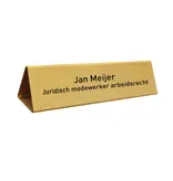 CombiCraft Aluminium bureau naambordje Cody 200x55mm goud - per stuk