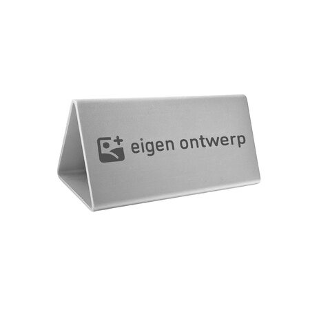 CombiCraft Aluminium tafelbordje Cody 100x55mm zilver eigen ontwerp - per stuk